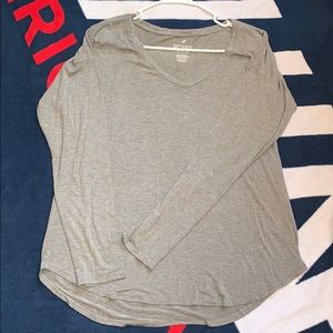 Gray American Eagle long sleeve soft and sexy T